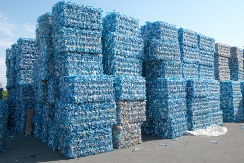 Recycling construction materials at a clear site